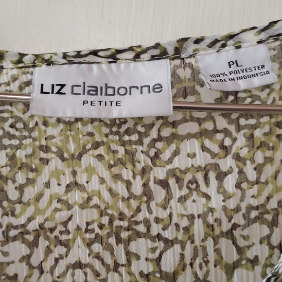 Liz Claiborne Sheer Blouse size Petite Large - Picture 2 of 5